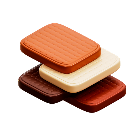 Chocolate Pieces  3D Icon