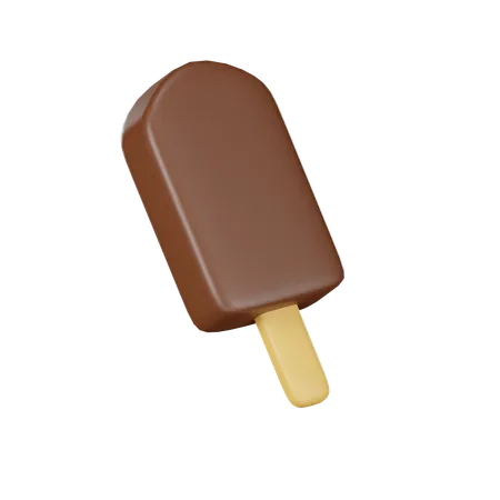 Chocolate Popsicle  3D Icon