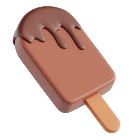 Chocolate Popsicle  3D Icon