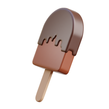 Chocolate Popsicle  3D Icon