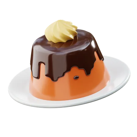 Chocolate Pudding Food 3 D Icon 3D Icon