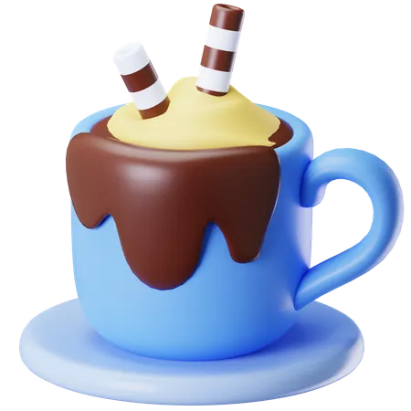 Chocolate quente  3D Icon