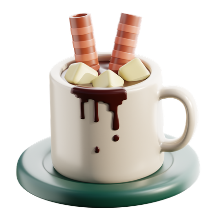 Chocolate quente  3D Icon