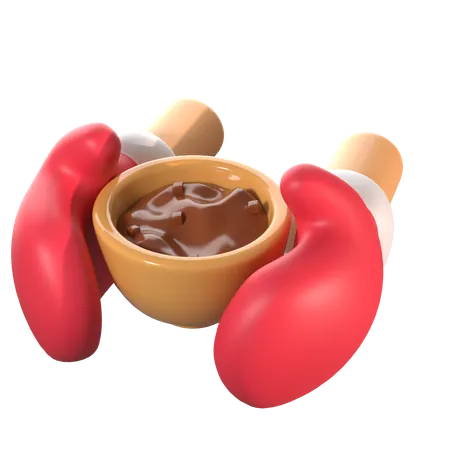 Chocolate quente  3D Icon