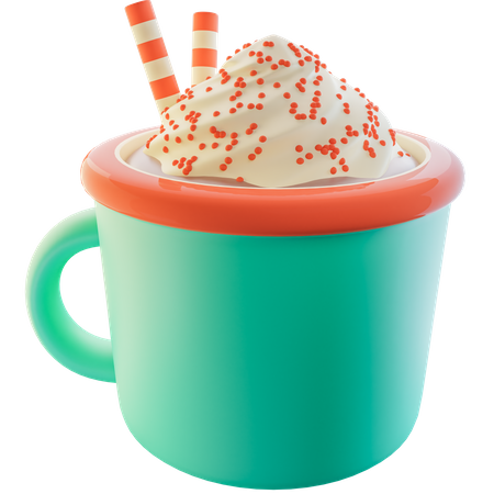 Chocolate quente  3D Icon