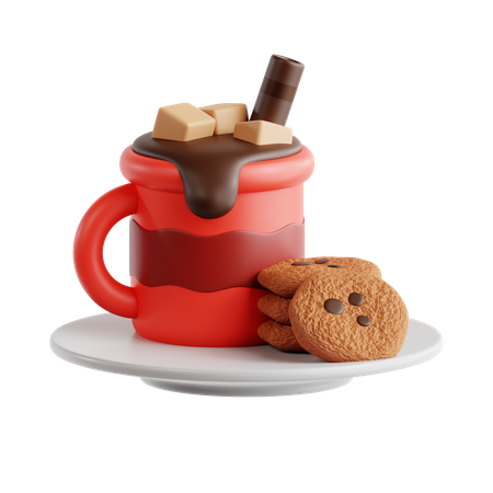 Chocolate quente  3D Icon