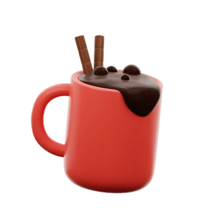 Chocolate quente  3D Icon