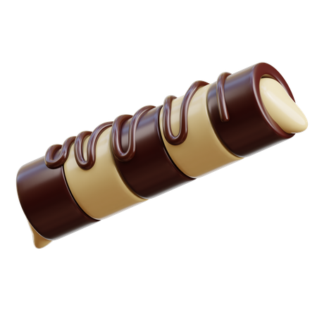 Rolo de chocolate  3D Icon