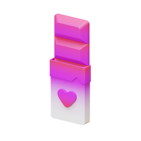 Chocolate rosa  3D Icon