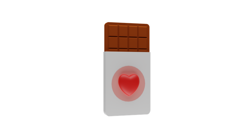 Chocolate de San Valentín 01  3D Icon