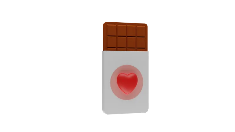 Chocolate de San Valentín 01  3D Icon