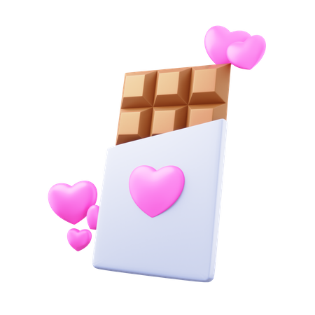 Chocolate de san valentin  3D Illustration