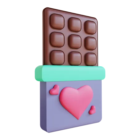 Chocolate de san valentin  3D Illustration