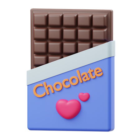 Chocolate de san valentin  3D Illustration