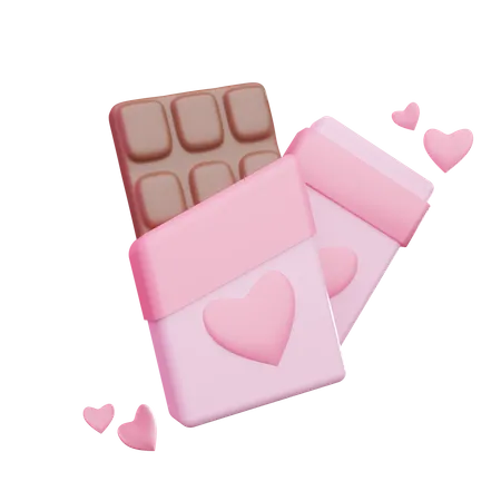 Chocolate de san valentin  3D Illustration