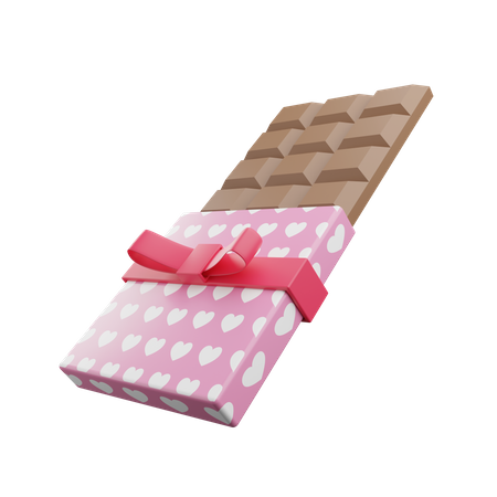 Chocolate de san valentin  3D Illustration