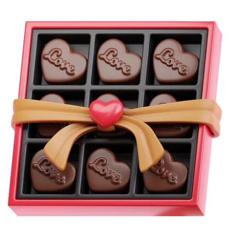 Chocolate de san valentin  3D Icon