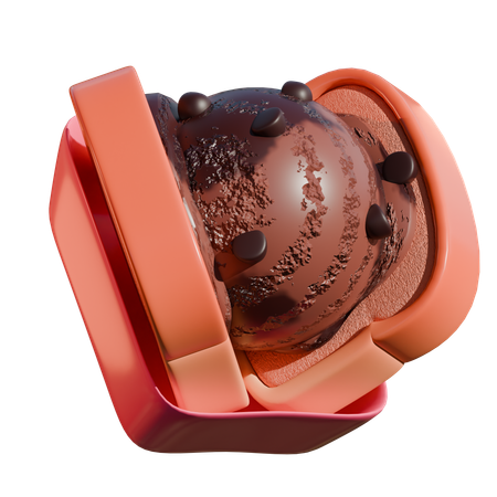 Chocolate Sandwich Ice Cream  3D Icon