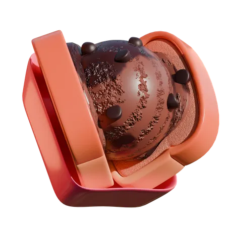 Chocolate Sandwich Ice Cream  3D Icon