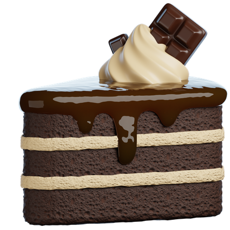 Chocolate Slice Cake  3D Icon