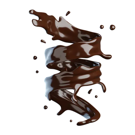 Chocolate Splash  3D Icon