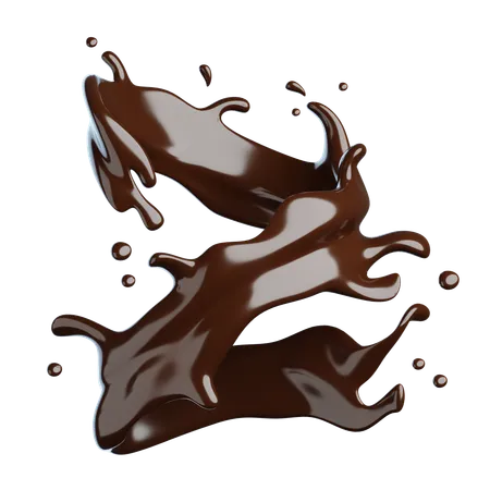 Chocolate Splash  3D Icon