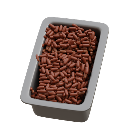 Chocolate Sprinkles Topping  3D Icon