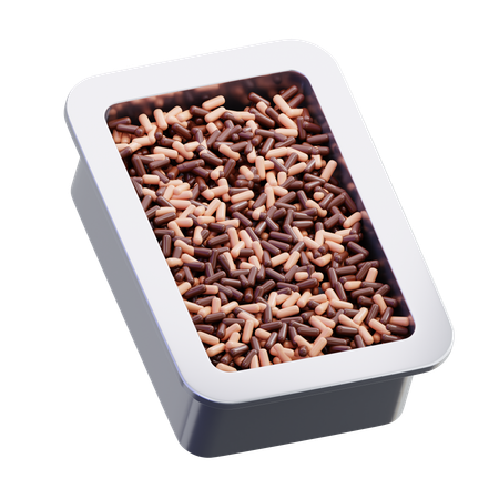 Chocolate Sprinkles Topping  3D Icon