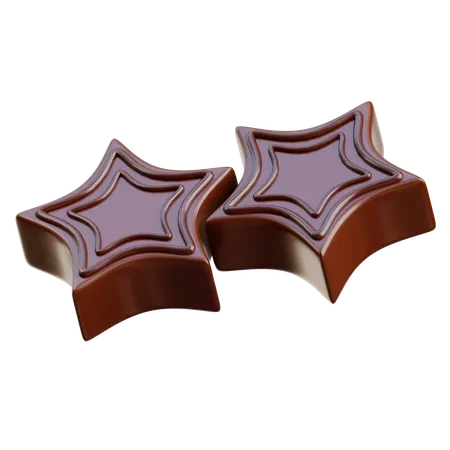 Chocolate star  3D Icon