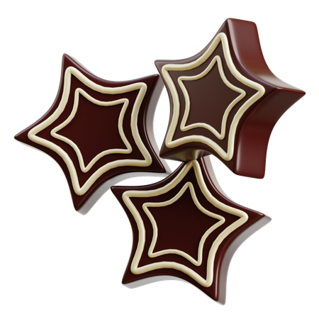 Chocolate star  3D Icon