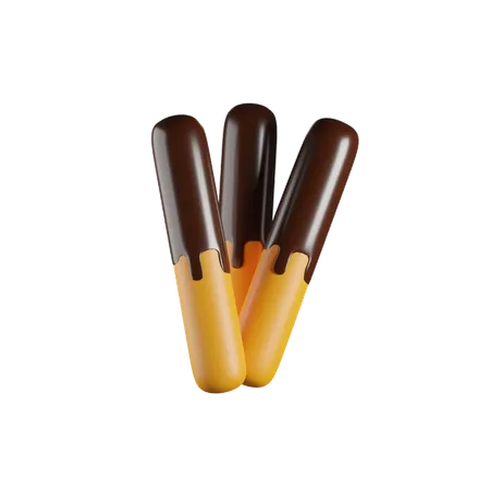 Chocolate Stick 3 D Render Isolated Images 3D Icon