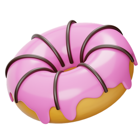 Chocolate Strawberry Donuts  3D Icon