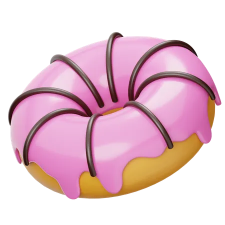 Chocolate Strawberry Donuts  3D Icon