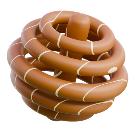 チョコレートタフィーキャンディー  3D Icon