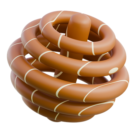 Chocolate Taffy Candy  3D Icon