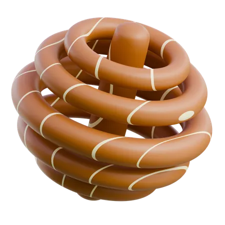 Chocolate Taffy Candy  3D Icon