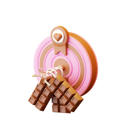 Chocolate Target  3D Icon
