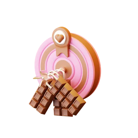 Chocolate Target  3D Icon