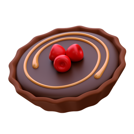 Chocolate Tart  3D Icon