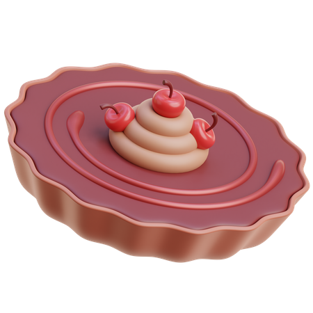 Chocolate Tart  3D Icon