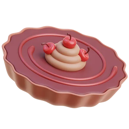 Chocolate Tart  3D Icon