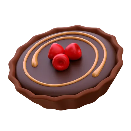 Chocolate Tart  3D Icon