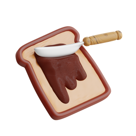 Chocolate Toast  3D Icon