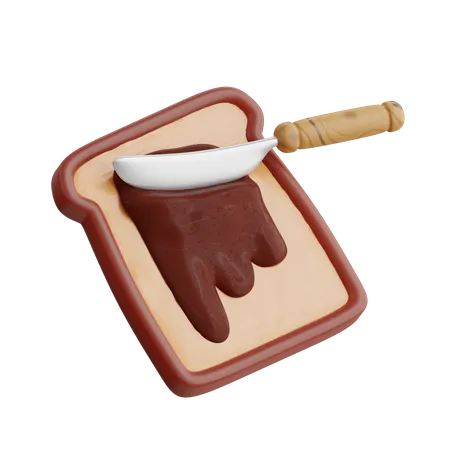 Chocolate Toast  3D Icon