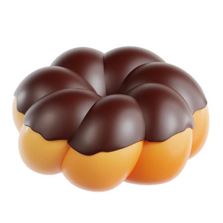 Chocolate Topped Dessert  3D Icon
