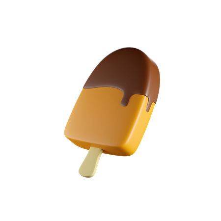 Chocolate Topping Ice Cream  3D Icon