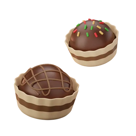 Chocolate Truffle  3D Icon