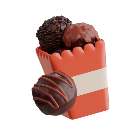 Chocolate Truffle  3D Icon