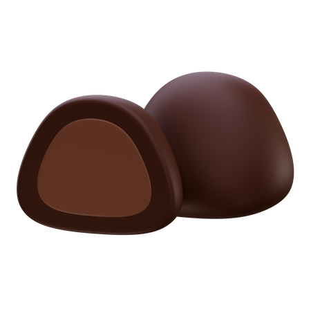 Chocolate Truffle  3D Icon