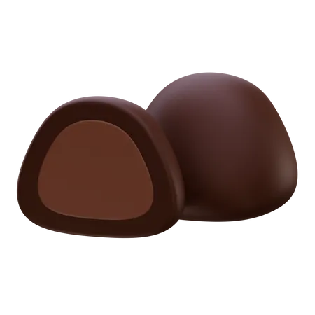 Chocolate Truffle  3D Icon